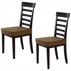 Set de 2 fundas de sillas sin respaldo antimanchas ALBA Crema