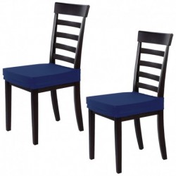 Set de 2 fundas de sillas sin respaldo antimanchas ALBA Azul