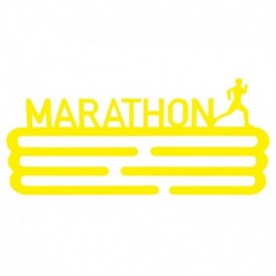 Well Home Medallero Maratón Amarillo con capacidad para 15 medallas 30x13,5cm - Regalo para runners